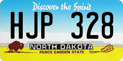 ND license plate HJP328