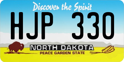 ND license plate HJP330