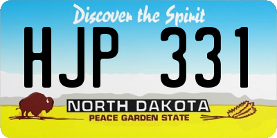 ND license plate HJP331