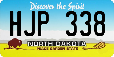 ND license plate HJP338