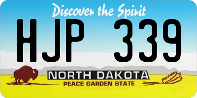 ND license plate HJP339