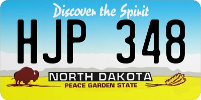 ND license plate HJP348