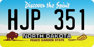 ND license plate HJP351