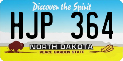 ND license plate HJP364