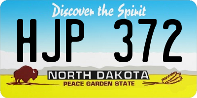 ND license plate HJP372