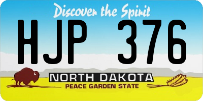 ND license plate HJP376