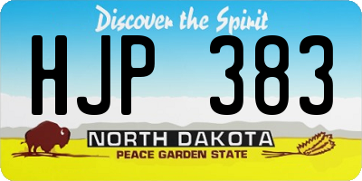 ND license plate HJP383