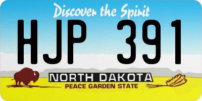 ND license plate HJP391