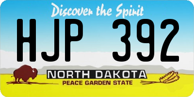 ND license plate HJP392