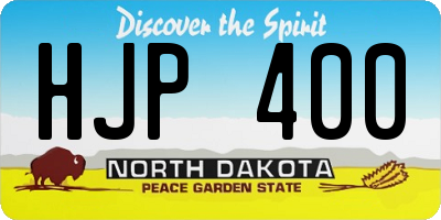 ND license plate HJP400