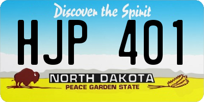 ND license plate HJP401