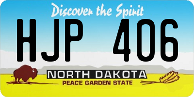 ND license plate HJP406