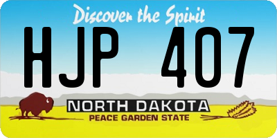 ND license plate HJP407