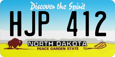 ND license plate HJP412