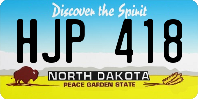 ND license plate HJP418