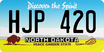 ND license plate HJP420