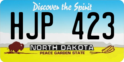 ND license plate HJP423