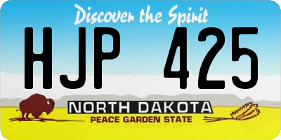 ND license plate HJP425