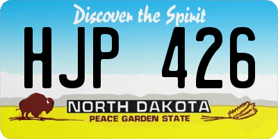 ND license plate HJP426