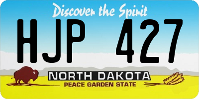 ND license plate HJP427