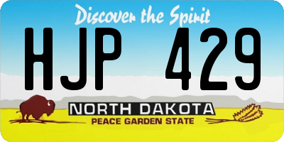 ND license plate HJP429