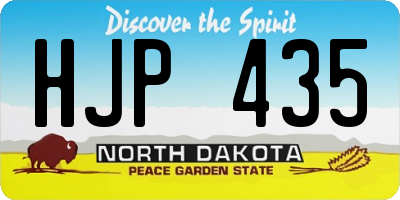 ND license plate HJP435