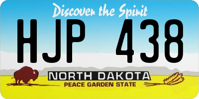 ND license plate HJP438