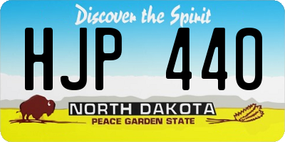 ND license plate HJP440
