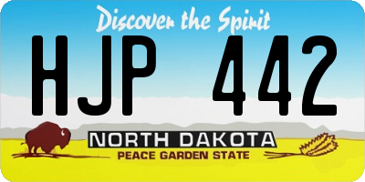 ND license plate HJP442