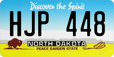 ND license plate HJP448