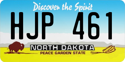 ND license plate HJP461