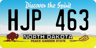 ND license plate HJP463