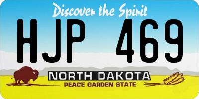ND license plate HJP469