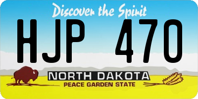 ND license plate HJP470