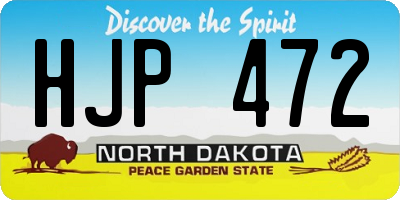 ND license plate HJP472