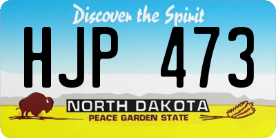 ND license plate HJP473