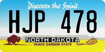 ND license plate HJP478