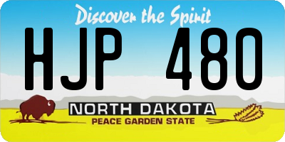 ND license plate HJP480