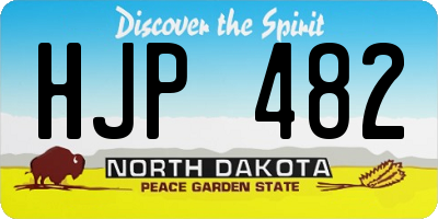 ND license plate HJP482