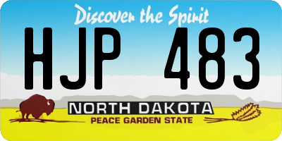 ND license plate HJP483