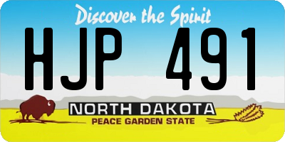 ND license plate HJP491