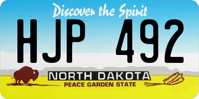 ND license plate HJP492
