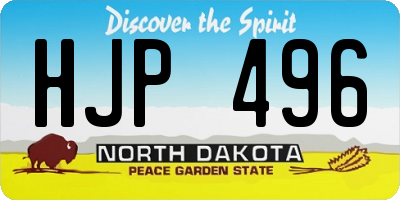 ND license plate HJP496