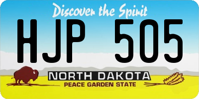 ND license plate HJP505