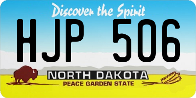 ND license plate HJP506