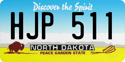 ND license plate HJP511