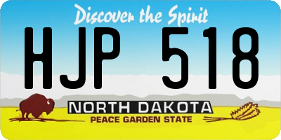 ND license plate HJP518