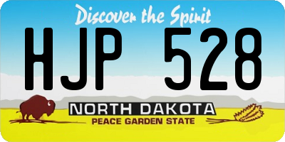 ND license plate HJP528