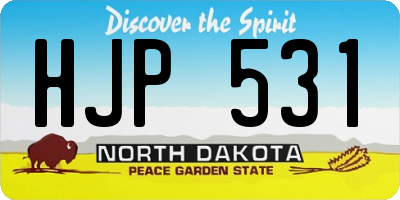 ND license plate HJP531