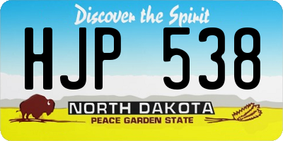 ND license plate HJP538